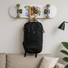 COR Surf Skateboard and Snowboard Wall Mount | Bamboo Skateboard Rack with Extra Storage Hook for Helmet or Bag view 3