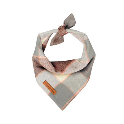 Holiday Flannel Dog Bandanas, Premium Luxe Flannel Fabric, Tie Back, Handmade in The USA, Dog Stocking Stuffer, Multiple Pet Sizes, Unique No Bulk Shape, Multiple Sizes (X-Large, Tahoe Flannel)