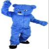 Eamior Long Fur Blue Bear Mascot Costume Adult Size for Men & Women with Built-in Fan Inside the Head view 1
