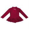 Loloda Kids Girls Long Sleeve Mock Neck Ballet Dance Dress Figure Ice Skating Skirted Leotard Dancewear Burgundy 6 Years view 4