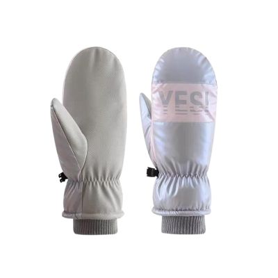 Cozy Gloves Women Winter Thickened Fleece Anti-Cold Riding Warm Outdoor Skiing One Finger Cotton Gloves 1 Pair Gift