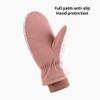 Cozy Gloves Women Winter Thickened Fleece Anti-Cold Riding Warm Outdoor Skiing One Finger Cotton Gloves 1 Pair Gift view 3