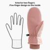 Cozy Gloves Women Winter Thickened Fleece Anti-Cold Riding Warm Outdoor Skiing One Finger Cotton Gloves 1 Pair Gift view 4