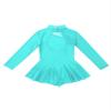 Loloda Kids Girls Long Sleeve Mock Neck Ballet Dance Dress Figure Ice Skating Skirted Leotard Dancewear Mint Green 6 Years view 4