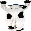 Eamior Milk Cow with Blue Hat Costume Adult Size for Men & Women with Built-in Fan Inside the Head view 3
