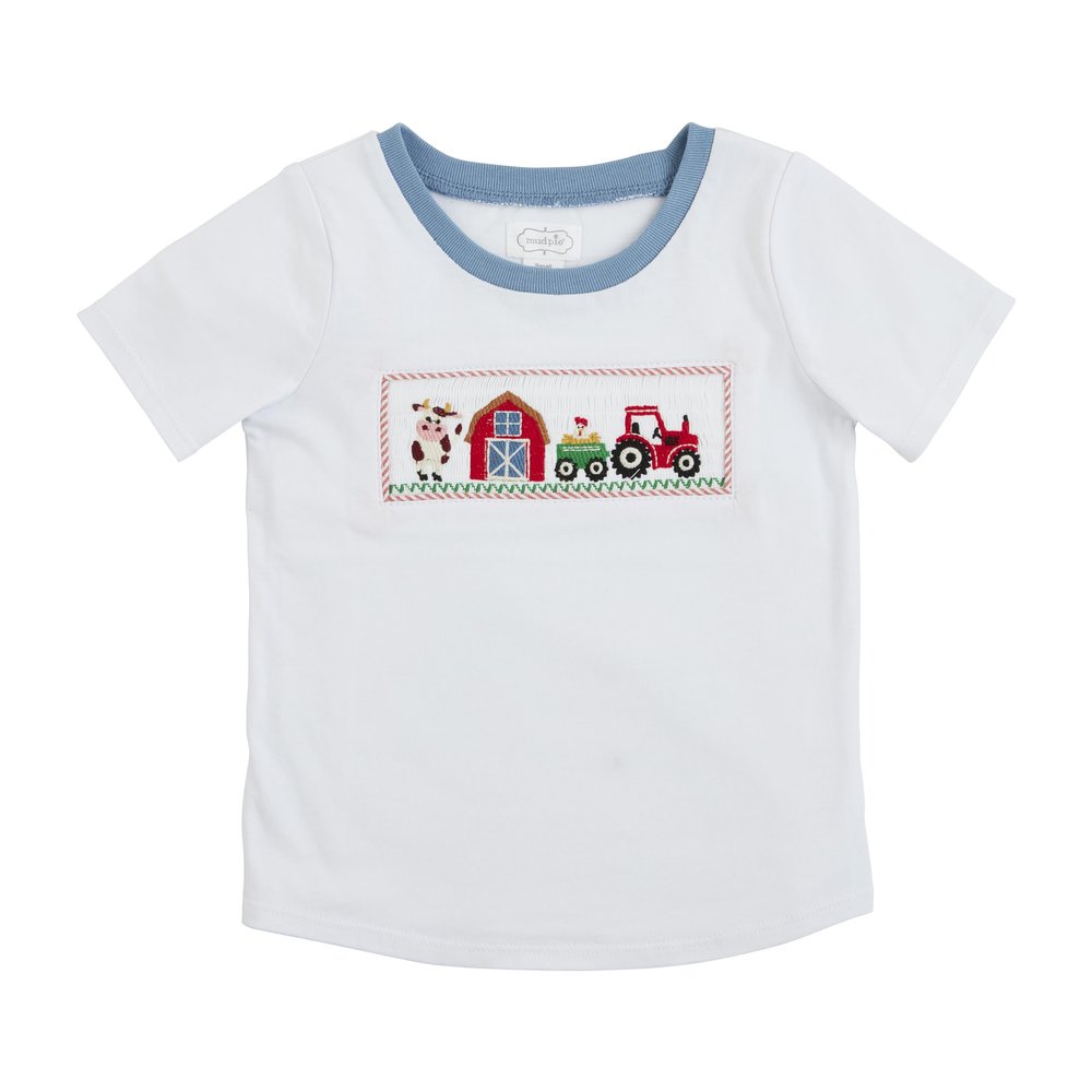 Mud Pie Baby Boys Casual Infant-and-Toddler-t-Shirts, Farm, Small US