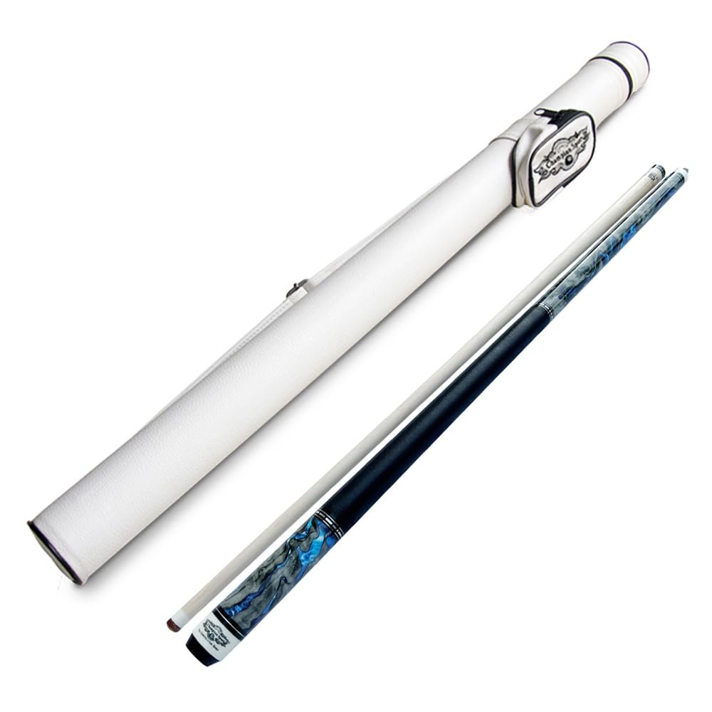 Champion Constellation Billiard Pool Cue Stick,56 inches, 57 inches, 60 inches, 11.75, 12.5mm, 12.75mm, or 13mm, White or Black Case (13mm tip Size, White case, CN-5 Pool cue 58" Long 19oz)