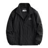 Dninmim Men's Solid Full Zipper Outdoor Lightweight Jackets Spring And Autumn Casual Hiking Trekking Coats black 4XL view 1