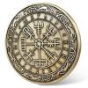 Viking Vegvisir Coin - Viking Runes Compass Coin - Norse Mythology Protective Talisman Amulet - Viking Gifts for Men Women view 4