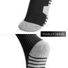 Linkidea Kids Soccer Socks with Shin Guards, 2 Pairs Breathable Knee High Socks with Lightweight Shin Pads, Long Sleeve Cushion Socks for Child 4-6 Years Over Calf Soccer Socks (Black&White, S) view 2