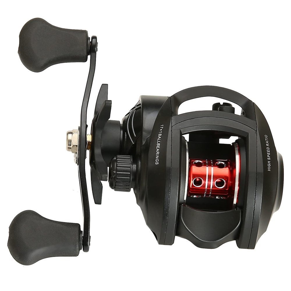 Baitcasting Reel,YIWENG Ultra Smooth 17 + 1 BB Baitcasting Fishing Reel Baitcaster 8kg Max Drag 8.0:1 Gear Ratio Magnet Braking System