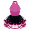 Sinleey Girls Kids Sequins Halter Neck Ballet Dance Leotard Layer Tutu Dress Ballerina Princess Performance Costume Rose B 4 Years view 2