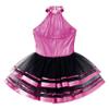 Sinleey Girls Kids Sequins Halter Neck Ballet Dance Leotard Layer Tutu Dress Ballerina Princess Performance Costume Rose B 4 Years view 4