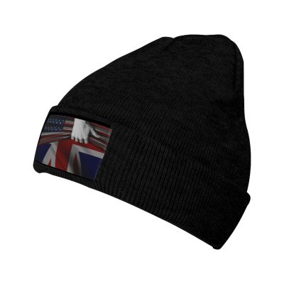 Vintage American Britain USA America Beanie Winter Hat for Men Women Warm Knit Unisex Knitted Cuffed Skull Cap