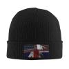 Vintage American Britain USA America Beanie Winter Hat for Men Women Warm Knit Unisex Knitted Cuffed Skull Cap view 2