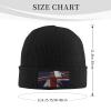Vintage American Britain USA America Beanie Winter Hat for Men Women Warm Knit Unisex Knitted Cuffed Skull Cap view 3