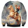 Cat Knight Men's Ugly Christmas Jumper Sweater - Royal Cat Printed Pullover, 3D Digital Print Sweatshirt Set 12 Size 2XL view 1