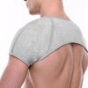 JosuE Shoulder pad gray bamboo charcoal shoulder shield warm fixed shoulders protection badminton volleyball sports shoulder view 2