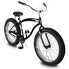 MICARGI Tracer 26-inch Slugo Stretch Cruiser Bike Frame Chopper Bike Steel Frame, with Chain Guard for Single Speed Coaster Brake (bk) view 3