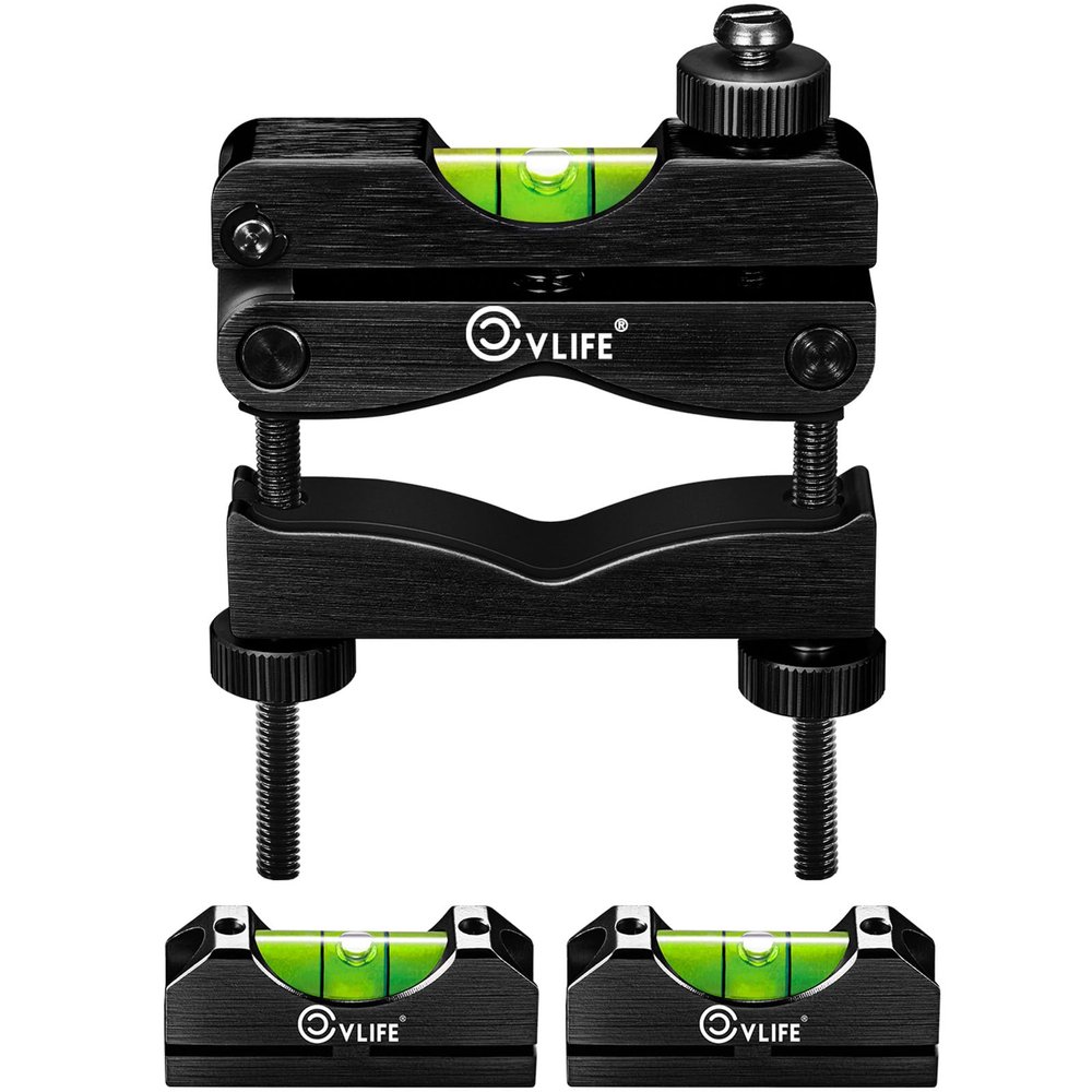 CVLIFE Scope Level Scope Leveling Kit with Heavy Duty Construction, Scope Leveling Tool with 2 Magnetic Universal Level Bubbles, Black