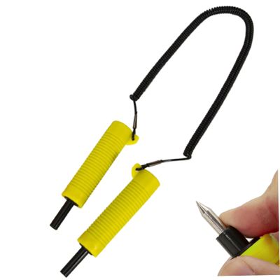 Ice Fishing Picks Retractable Portable Ice Pick Flexible Ice Fishing Safety Pick Ice Fishing Emergency Gear Ice Fishing Saw Portable Ice Pick for Skating Sled Walking on Ice Protection Yellow