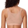 DELIMIRA Women's Front Closure Posture Wireless Back Support Full Coverage Bra Blush Beige 40G view 1