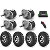 1000W Four Drive Kit 4.10-4 Off Road Tire 10 Inch Wheel Set For DIY 4X4 Lawnmower Barrow Trolley Cart (Off-road tire With controller, Max speed 4kph) view 1