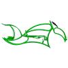 MICARGI LEOPARD 3I Stretch Cruiser bike frame,26-in Steel frame with bike Chain suitable for Lowrider Bike, Chopper Bike, and electric bike conversion (green) view 1