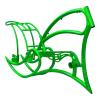 MICARGI LEOPARD 3I Stretch Cruiser bike frame,26-in Steel frame with bike Chain suitable for Lowrider Bike, Chopper Bike, and electric bike conversion (green) view 2
