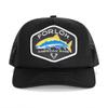FORLOH Trout Patch Mesh Snapback Hat - Adjustable One-Size Fits All Trucker-Style Cap | Breathable Mesh | Snap Closure, Flex Bill, & Scent Control | Fishing, Hiking, & Everyday (Black) view 1