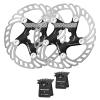 BUCKLOS IIIPRO MTB 160mm Floating Disc Brake Rotor with 6PC Bolts and BL-01S 2 Pair Disc Brake Pads for Ceramic Shimano N03A N04C L05A K04S K04Ti K05S K05Ti view 1