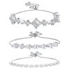 Erecter 14K Gold Plated Tennis Bracelet Cubic Zirconia Classic Adjustable Bracelet Silver Bracelets for Women Birthday Valentine Mother's Day Jewelry Gift (GSZH-018) view 1