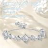 Erecter 14K Gold Plated Tennis Bracelet Cubic Zirconia Classic Adjustable Bracelet Silver Bracelets for Women Birthday Valentine Mother's Day Jewelry Gift (GSZH-018) view 2