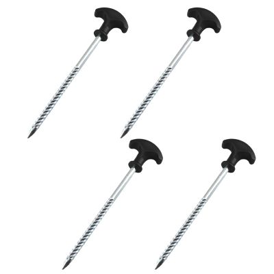 4Pcs Metal Ground Nails, Heavy Duty Camping Climbing Tent Peg Stakes for Outdoor Activities