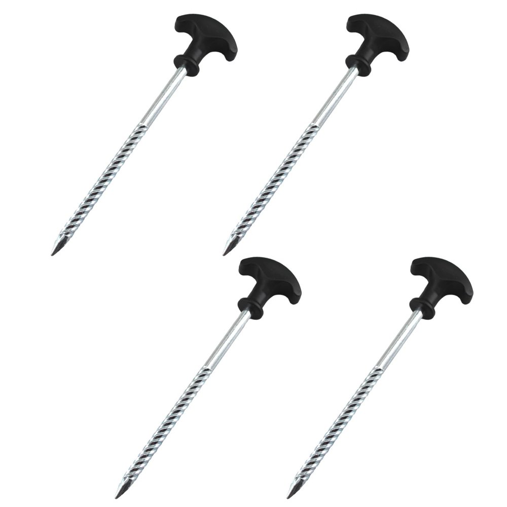 4Pcs Metal Ground Nails, Heavy Duty Camping Climbing Tent Peg Stakes for Outdoor Activities