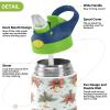 ALAZA Merry Christmas Gold Bell Stylish Xmas 12 Oz Kids Water Bottle with Straw Stainless Steel Vacuum Insulated Cup Tumbler for Children Girls, Boys view 4