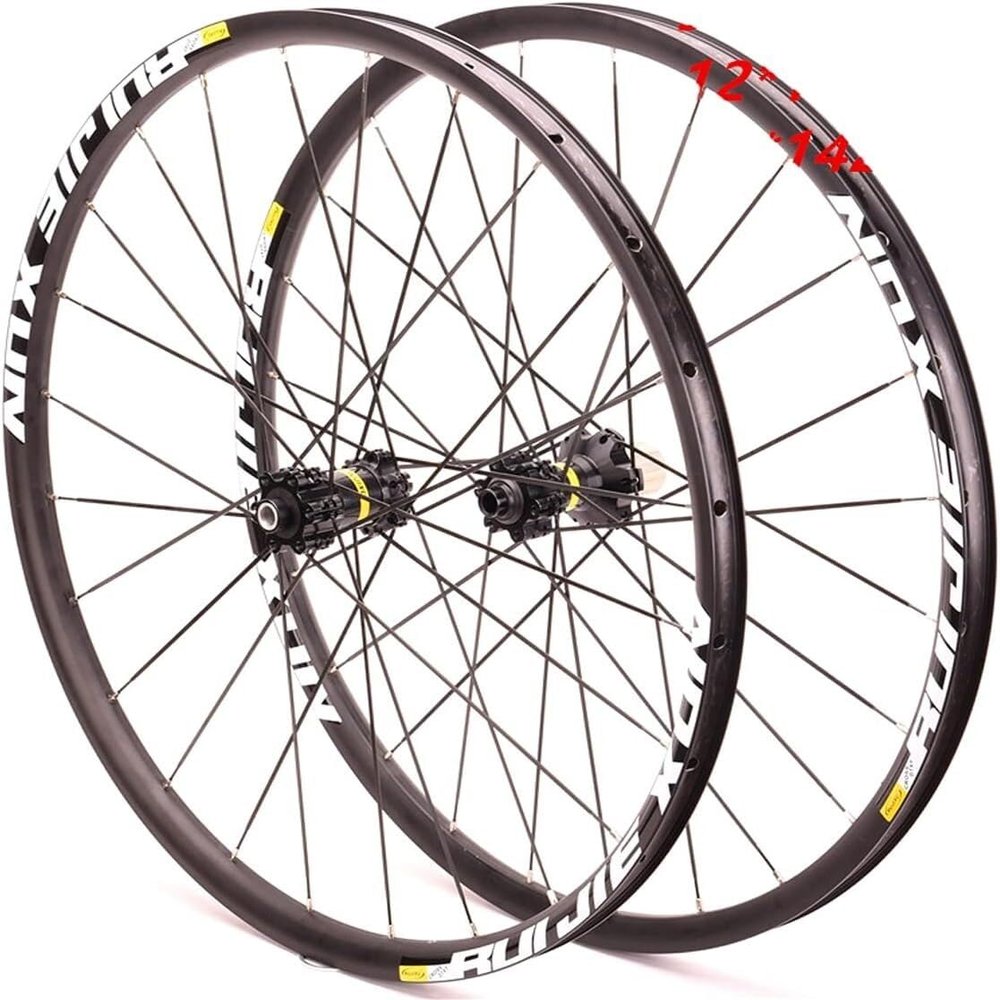 Bicycle Wheel Group 26 Inch Road Bicycle Wheels with Aluminum Wheels for Front and Rear Wheels of Bicycles, Suitable for 8/10/10/11 Flywheels (Color : 26" Barrel Shaft Version.)