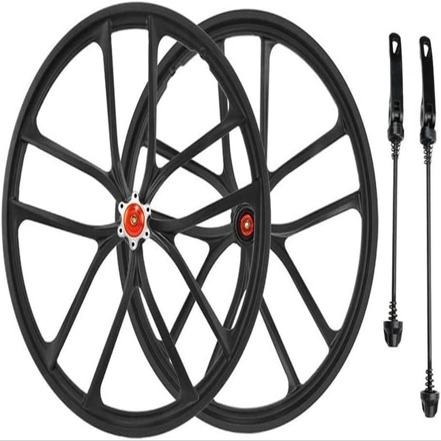 Bicycle Wheel Group 20 Inch Mountain Bike Wheel Quick Release Integrated Bicycle Hub 7 8 9 10 Speed Box 2164g (Size: Black 406)