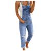 GOKKILRW Womens Casual Boyfriend Stretch Jeans Jumpsuit Ripped Distressed Skinny Denim Bib Overalls Rompers with Pockets view 1