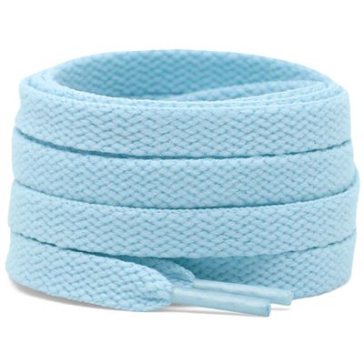 DELELE 2 Pair 39 inch Flat Shoe laces 5/16" Wide Shoelaces for Athletic Running Sneakers Shoes Boot Strings Light Blue