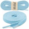 DELELE 2 Pair 39 inch Flat Shoe laces 5/16" Wide Shoelaces for Athletic Running Sneakers Shoes Boot Strings Light Blue view 2