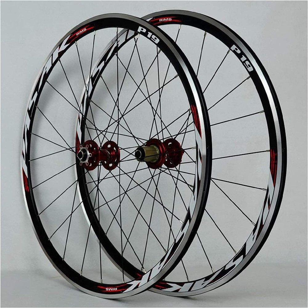 Bicycle Wheel Group 700C Road Bicycle Wheel Set, C-Ring Brake, C-Brake, V-Brake, 30MM Hybrid Mountain Wheel Rim, Suitable for 7-10 Speeds (Color : A, Size : 700C)