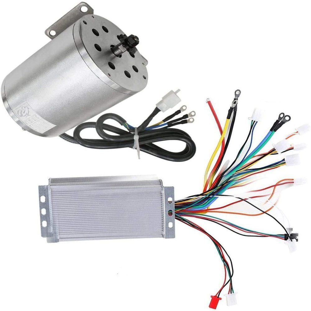YC Yier 48V 1800W Electric Brushless DC Motor T8F 9 Teeth with Speed Controller DIY Parts for Scooter E Bike Go Kart Bicycle Tricycle Drift Trike ATV Quad Buggy Mini Pit Dirt Bike Razor 4 Wheeler