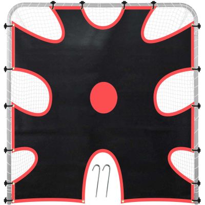 Doubleriver Lacrosse Shooting Target Tarp: PVC Weather-Resistant Goal Sheet with Elastic Cords Universal 6x6FT Fit for Backyard & Field Practice Style 3