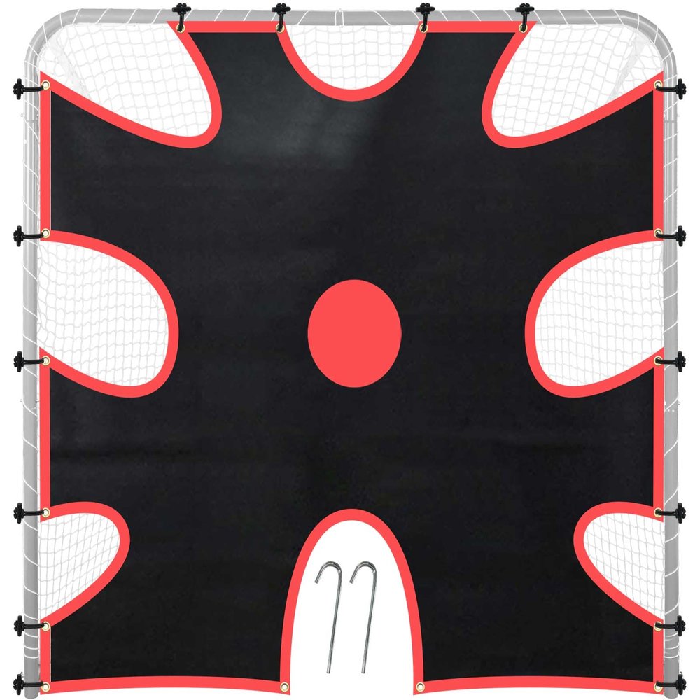 Doubleriver Lacrosse Shooting Target Tarp: PVC Weather-Resistant Goal Sheet with Elastic Cords Universal 6x6FT Fit for Backyard & Field Practice Style 3