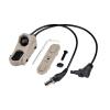 HATSEN Tactical Modular Dual Wire Button Remote Activation Pressure SwitchCompatible with M300/M600 PEQ15/A2 Etc Series Scout Troch Flashlightfor 20mm Rail and M&K System (SF+Crane Laser Plug DE)