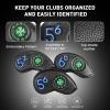 FINGER TEN Golf Iron Wedge Head Covers 52 54 56 60 1 Pc or 1 Set, Stylish Leather Headcover Club Head Protection for Irons, Clover USA Flag Design for Men Women (52, 56, 60(Black&Clover)) view 3