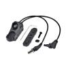 HATSEN Tactical Modular Dual Wire Button Remote Activation Pressure SwitchCompatible with M300/M600 PEQ15/A2 Etc Series Scout Troch Flashlightfor 20mm Rail and M&K System (SF+Crane Laser Plug BK)