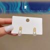 RAFER Paper Clip Earrings for Women, 925 silver needle Earrings, Stud Earring, Modern Earrings view 2