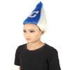 HPO Adult Unisex Pointy Troll White and Blue Wig, Perfect for Halloween, Flame-retardant Synthetic Fiber view 3